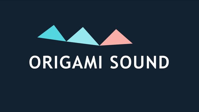 Origami sound animation with geometric shapes and minimalist motion 4k motion minimalist