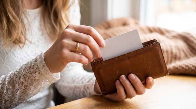Businesswoman Making Payment with Credit Card and Wallet