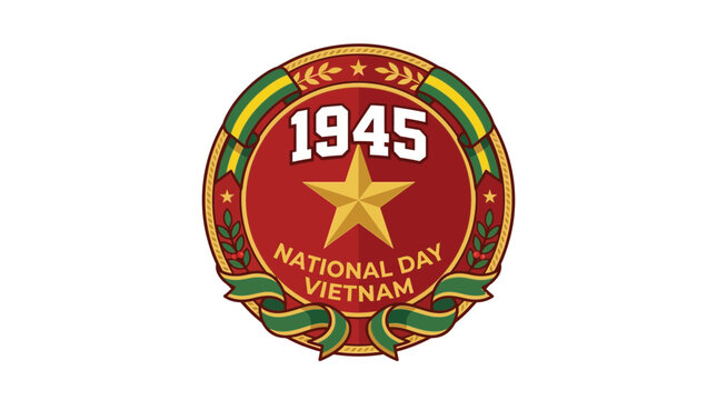 Vietnam National Day 1945 Celebration Emblem