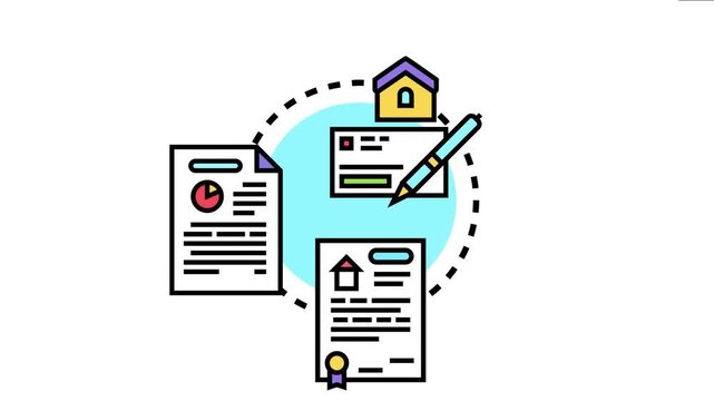 Business concept of agreeing to terms, reviewing important documents, and sealing a deal for real estate, property transactions, or legal agreements with a signing pen and official papers