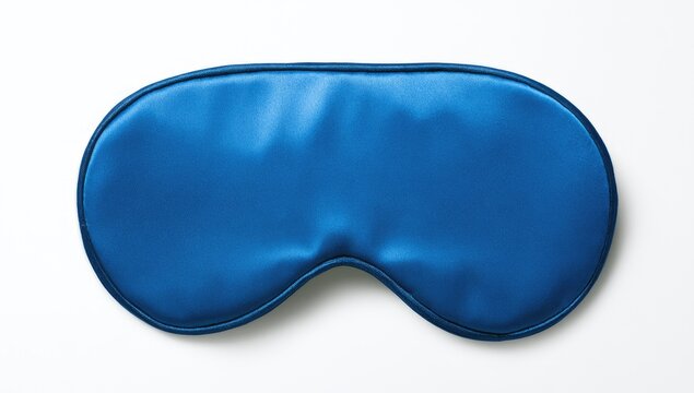 Blue Silk Sleep Mask for Comfortable Rest and Relaxation.