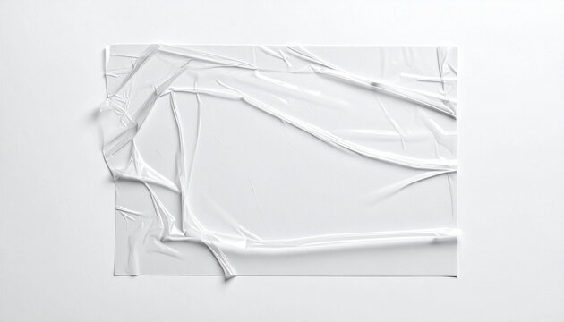 破れた半透明ビニールシートのフォトリアルコラージュ素材
Photorealistic torn translucent plastic sheet isolated on white background