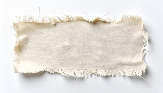 破れた生成りコットン生地のフォトリアルコラージュ素材
Photorealistic torn natural cotton fabric isolated on white background