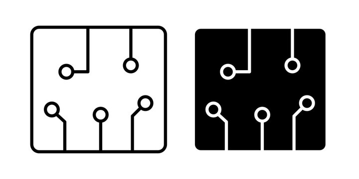 Circuit board icon vector logo pack
