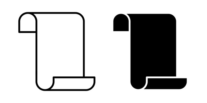 Scroll icon vector logo pack