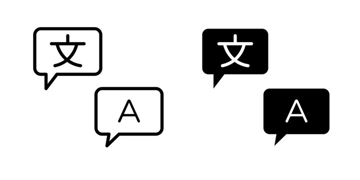 Translate icon vector logo pack