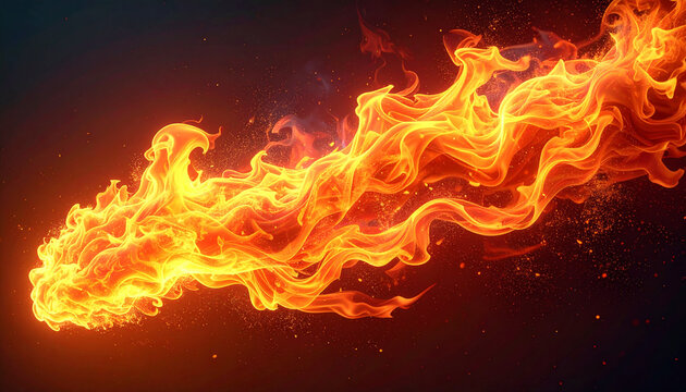 横方向へ流れる炎のフォトリアルVFXエフェクト素材
Photorealistic flowing fire VFX overlay effect