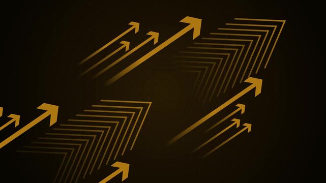 Abstract background with multiple upward arrows and chevron patterns creating a sense of growth and movement animation