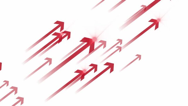 Dynamic diagonal composition arrows light flares upward motion and sleek metallic look animation