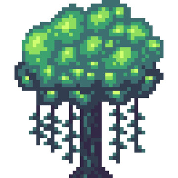 pixel art of tree