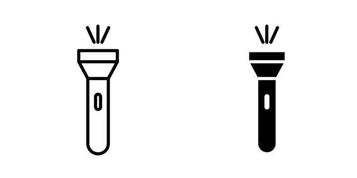 Flashlight icon vector logo pack