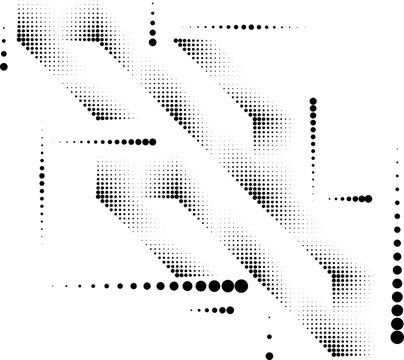 Linear halftone dots Design .elements for your design. Arrow dots composition .vector illustration
