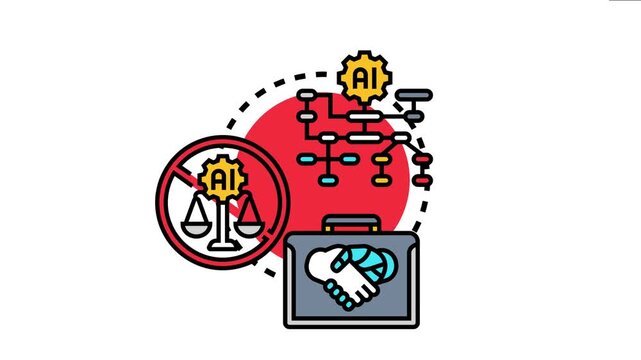 Ai reasoning concept defining artificial intelligence thinking process. Machine learning algorithms and ethical technology development for business processes