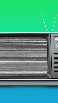 Old television and static 4k