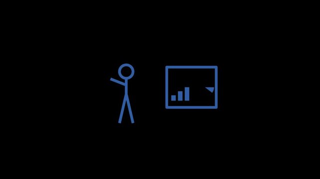business human icons interacting with volume control animation in looping motion graphics featuring icon, sound, mute