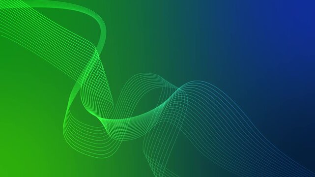Abstract wave lines on gradient background animation