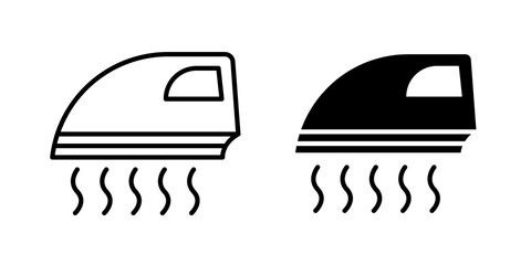 Fototapeta premium Steaming iron icon outline clipart series. EPS10