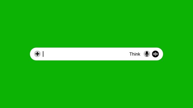 AI chat gpt bot search icon interface animation isolated on black background, Search bar icon, online browsing concept, website search bar interface animation, Animated AI chat bot interface 4k