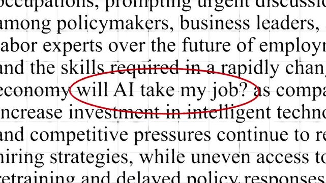 will AI take my job  for news and report with highlight in documentary articles style video