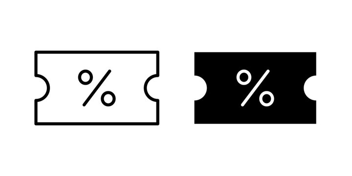 Promo code icon outline clipart series. EPS10