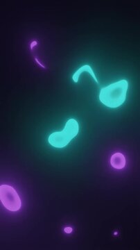 Deep Sea Bioluminescent Teal Violet Background