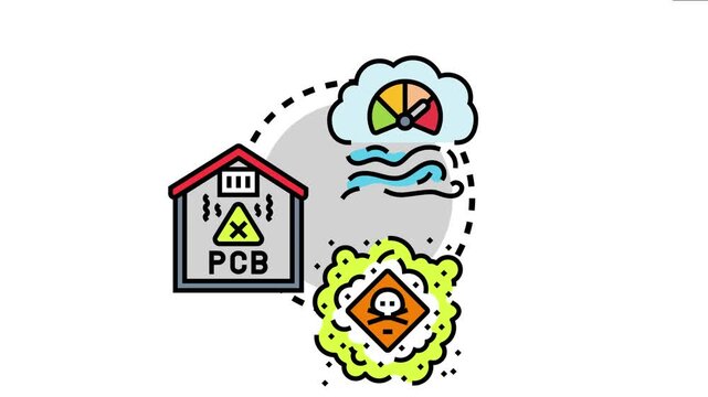Air quality testing identifying dangerous substances like pcb pollution and toxic gas, monitoring atmospheric conditions for environmental health and safety