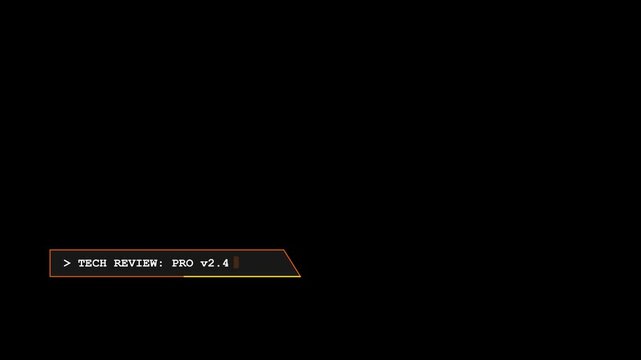 Tech review pro lower third with blinking cursor animation for digital media production 4k