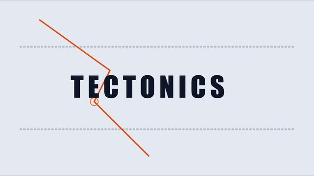 Tectonics motion title animation with animated line graph overlay 4k motion animation typography data visualization