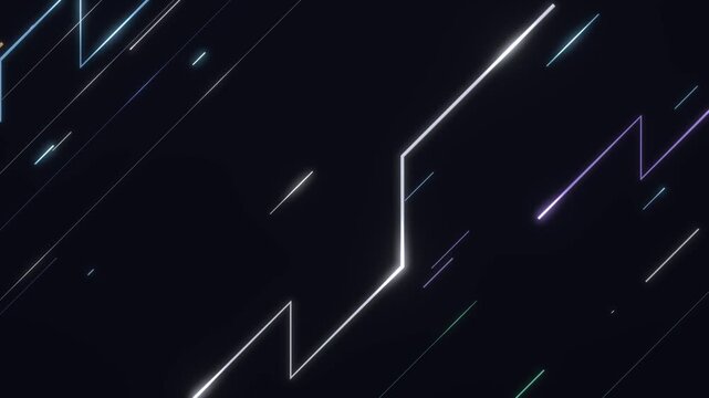 Glowing polyline animation on dark twill background