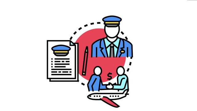 Aviation professional successfully obtaining professional flight documents and aviation accreditation, earning credentials for a successful flying career and training program completion