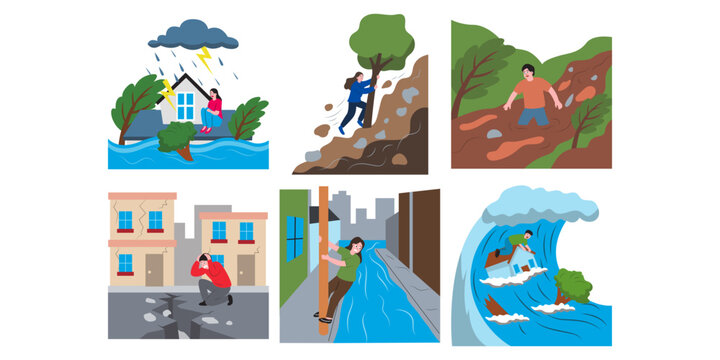 Natural Disasters Illustration