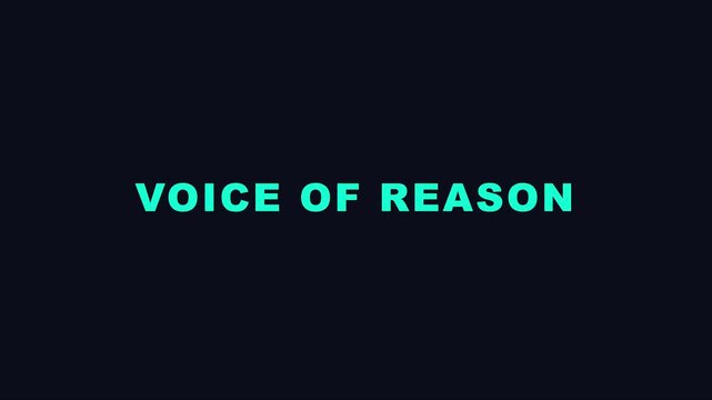 Voice of reason animated typography motion with neon pink and teal abstract lines for modern digital presentations animation 4k