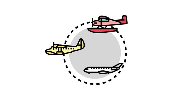 Airplanes and seaplanes diverse aviation types and modes of aerial transportation, representing options for travel and global connectivity