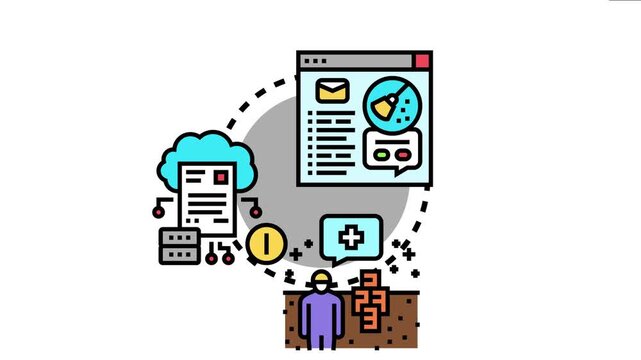 Alert handling and remediation process visualizing a digital interface monitoring incidents, data stored in a cloud environment, and a specialist taking corrective action