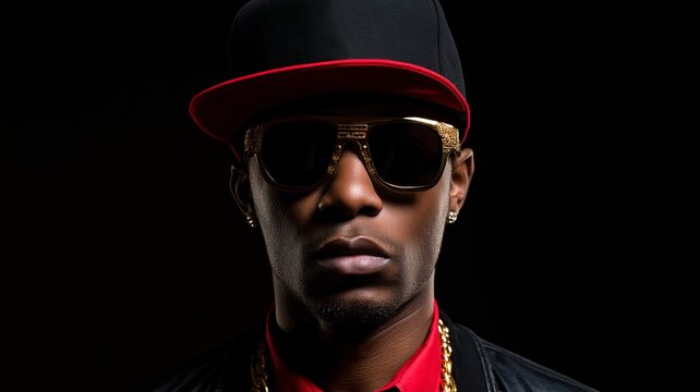 depiction of a hip-hop performer.