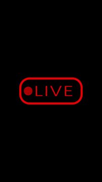 Red live streaming broadcast overlay for social media and digital creation