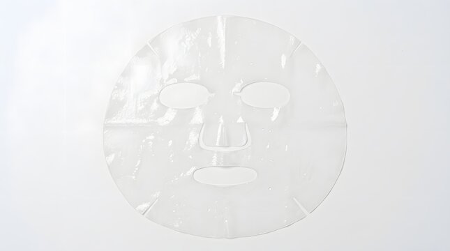 Hydrogel facial sheet mask for skin care isolated on white background