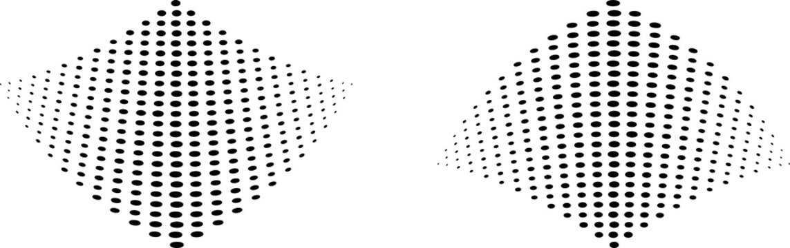 halfton shape on white background