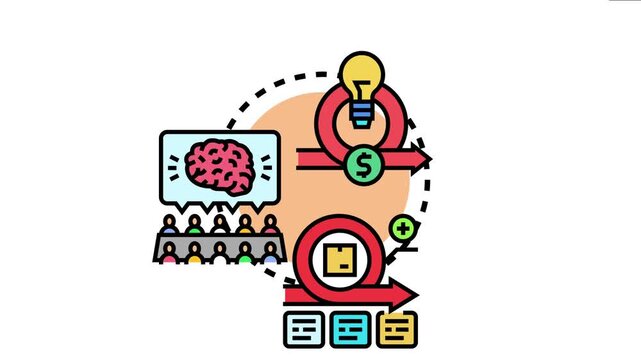 Teams are brainstorming new ideas and iterating through different design concepts, evaluating and refining them in an agile development process for innovation and strategic planning