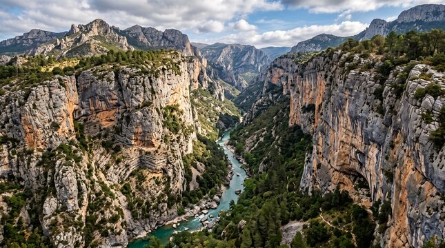 Verdon Gorge canyon landscape in France