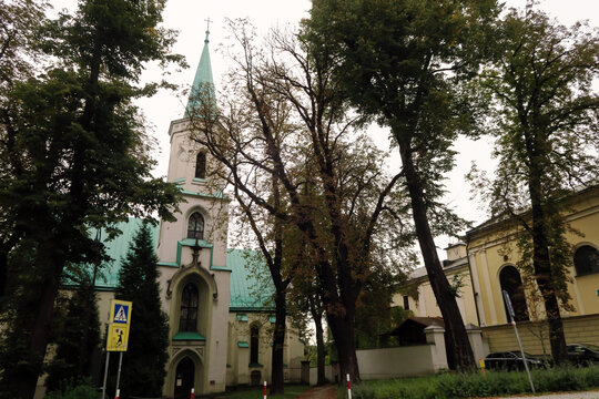 Cieszyn, Poland. Church of the Holy Trinity (Polish:Kości&oacute;ł św. Tr&oacute;jcy w Cieszynie), a Roman Catholic branch church from 1594, built in the Gothic - Renaissance style.