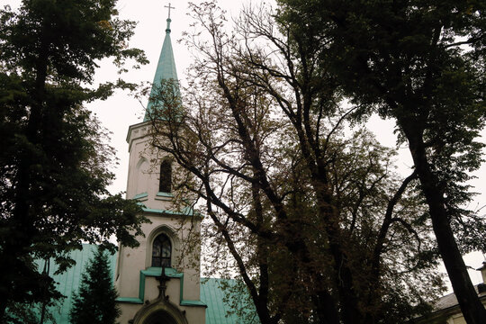 Cieszyn, Poland. Church of the Holy Trinity (Polish:Kości&oacute;ł św. Tr&oacute;jcy w Cieszynie), a Roman Catholic branch church from 1594, built in the Gothic - Renaissance style.