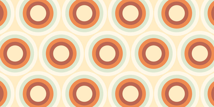 Retro vintage abstract concentric circles pattern background