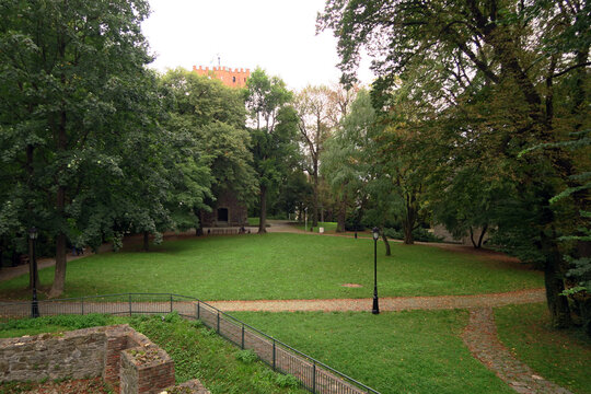 Cieszyn, Poland. Castle Hill (Polish: Wzg&oacute;rze Zamkowe) is a historic and scenic site overlooking the Olza River, known as the birthplace of the town.