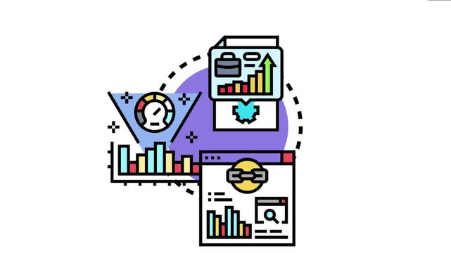 Analyzing digital data points and optimizing business performance through careful measurement, presenting key metrics, statistics, and financial reports