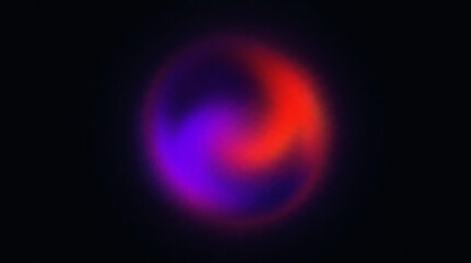 Fototapeta premium Abstract glowing purple and red swirl shape on a dark black background