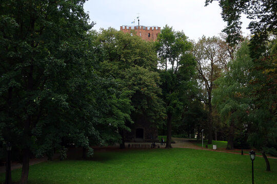 Cieszyn, Poland. Castle Hill (Polish: Wzg&oacute;rze Zamkowe) is a historic and scenic site overlooking the Olza River, known as the birthplace of the town.