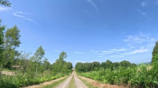 北海道・広大な農道を走る車載映像
