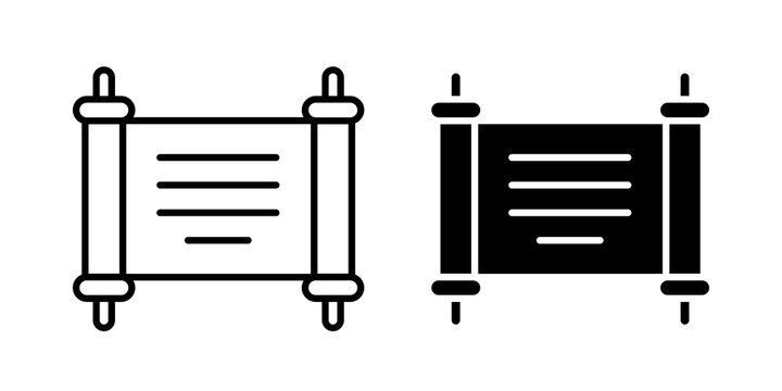 Scrolls icon simple design group