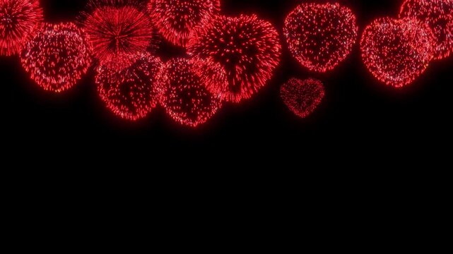 Heart Shaped Fireworks Effect